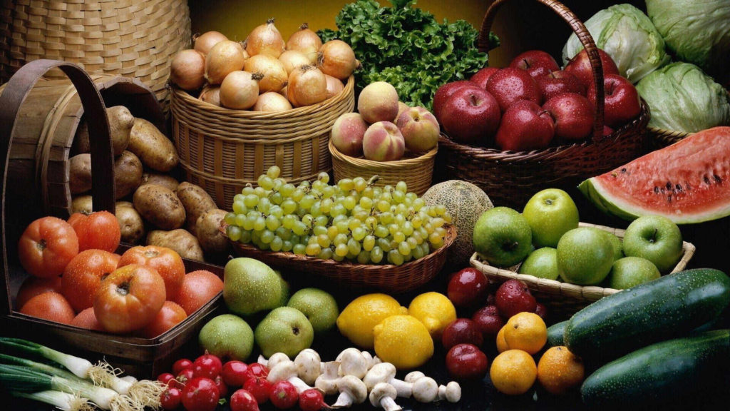Continental fruits and vegetables