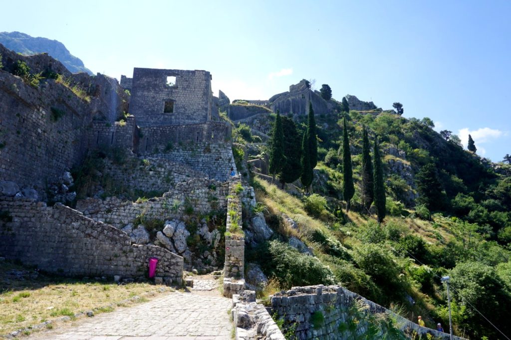 Walls of St. John Fortress in Kotor
