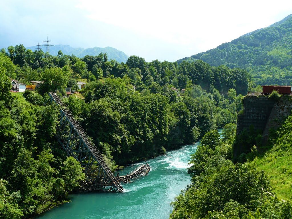 Bridge on Neretva River in Jablanica