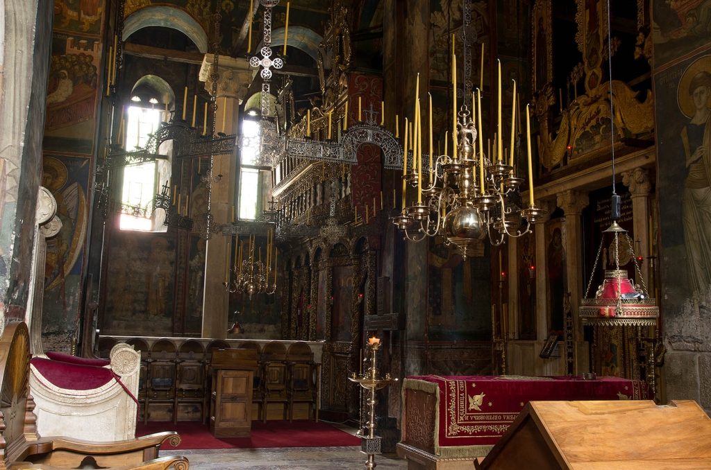 Interior of the Monastery of Decani