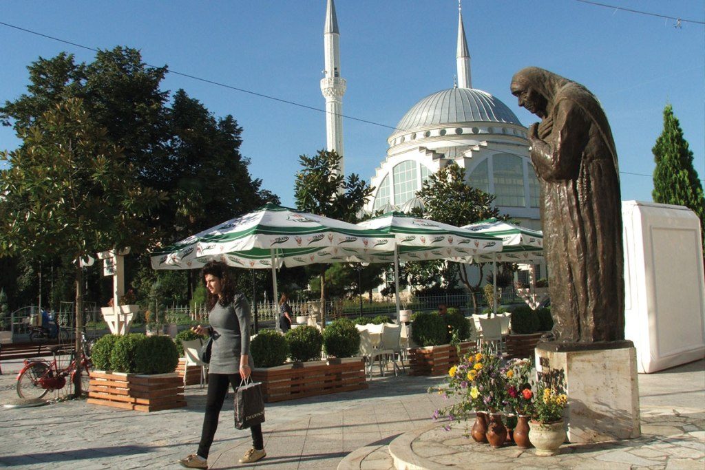 Shkoder - Monument to Mother Teresa