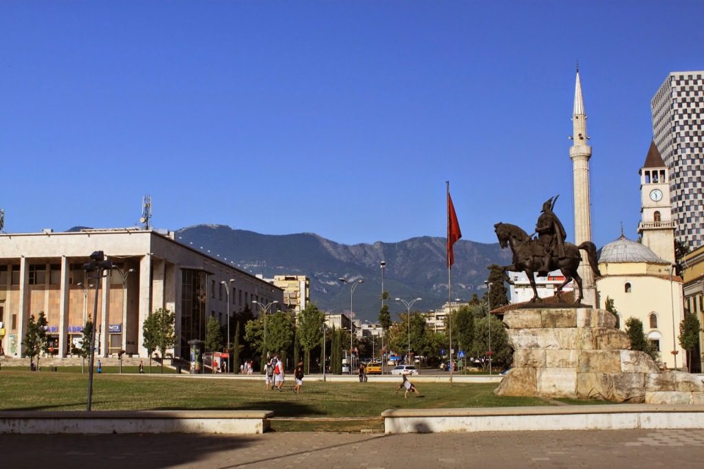 Tirana Albania Skanderbeg Square