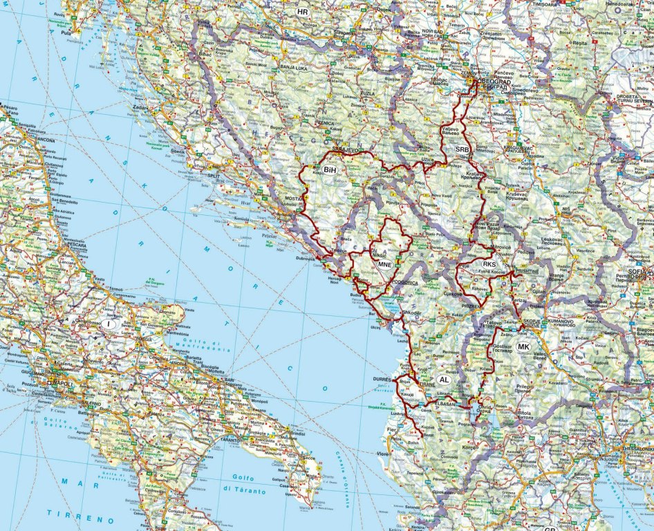 Map of Tour - Balkan Caledioscope
