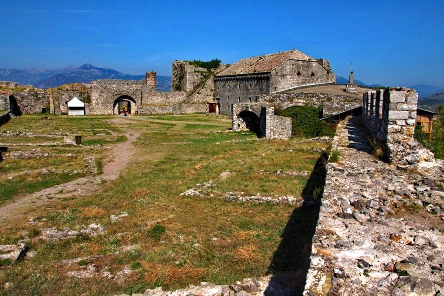 Medieval buildings Rozafa Castle Skadar