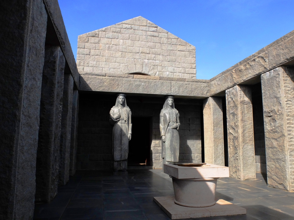 Njegos Mausoleum Lovcen - Caryatids at the entrance