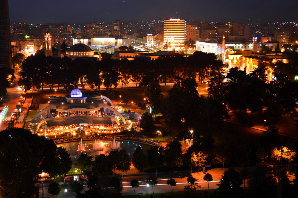 Tirana at night