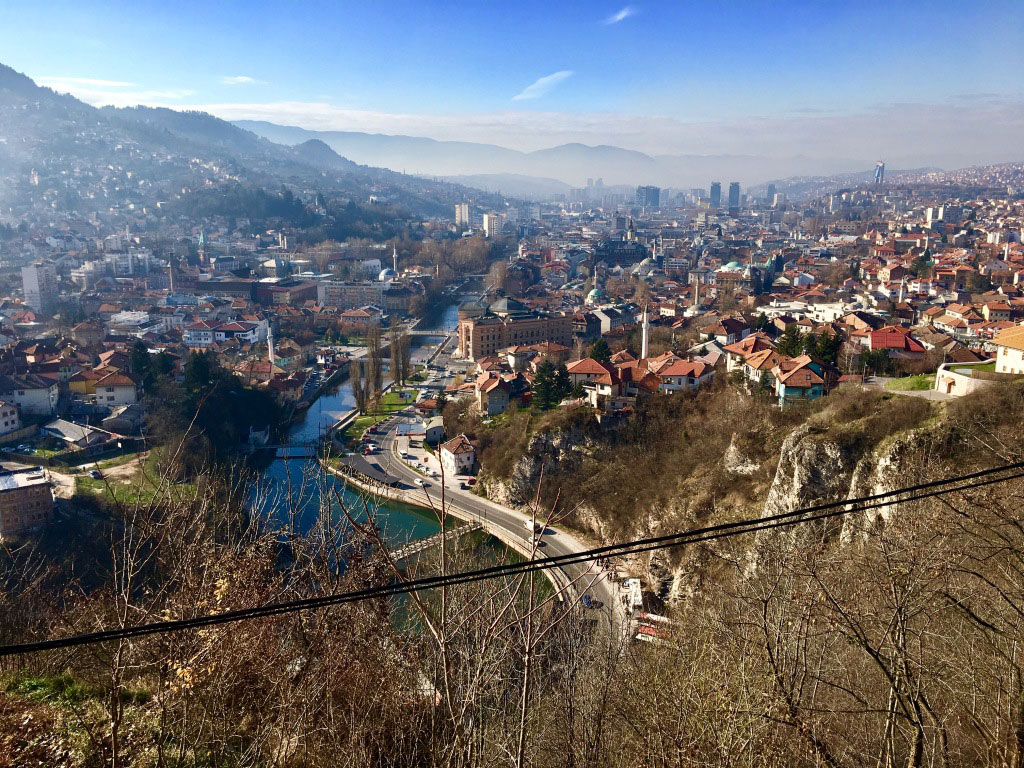 La rivière Miljacka à Sarajevo - Bosnie-Herzégovine