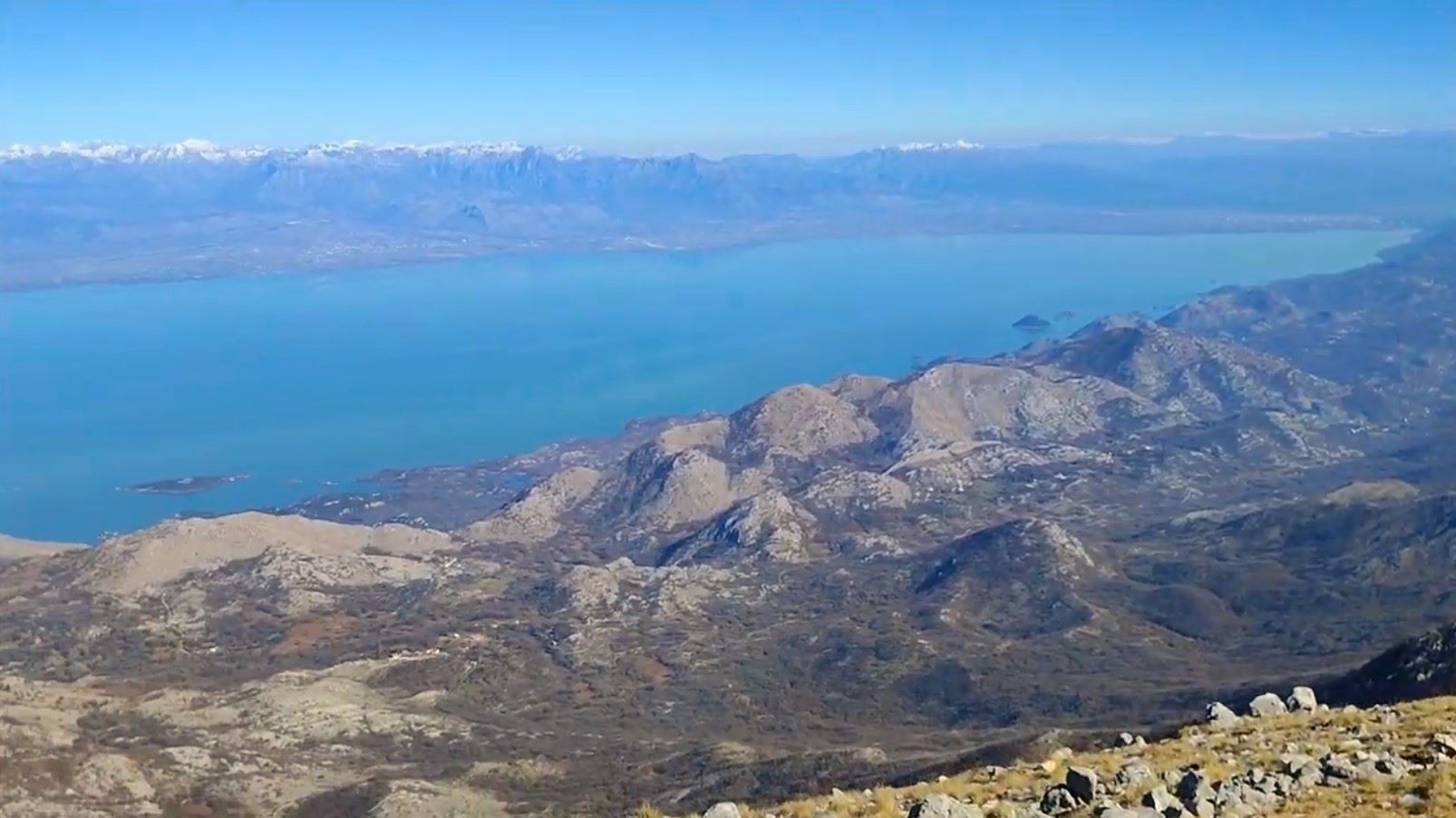 Skadar Lake coastline from Rumija Mountain